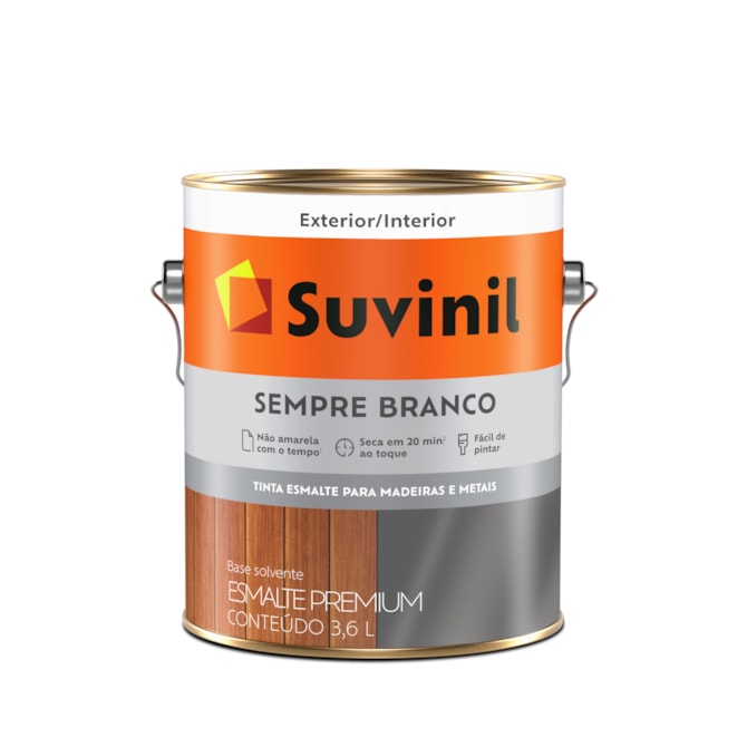 TINTA ESMALTE SEMPRE BRANCO ACETINADO 3,6L SUVINIL