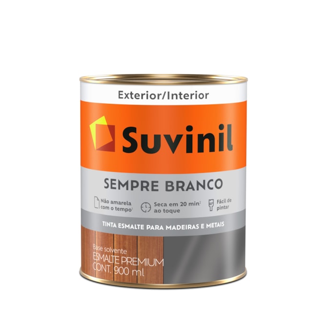 TINTA ESMALTE SEMPRE BRANCO BRILHANTE 0,9L SUVINIL