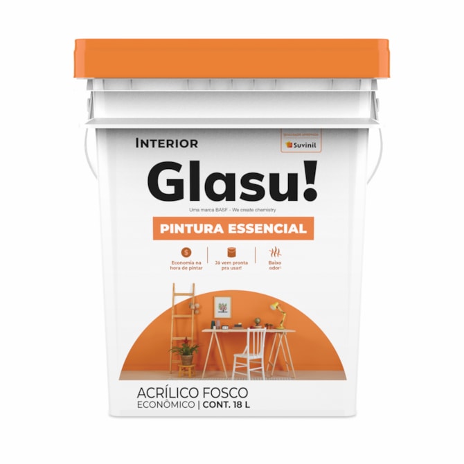 Tinta Pintura Essencial Gelo 18L Glasu