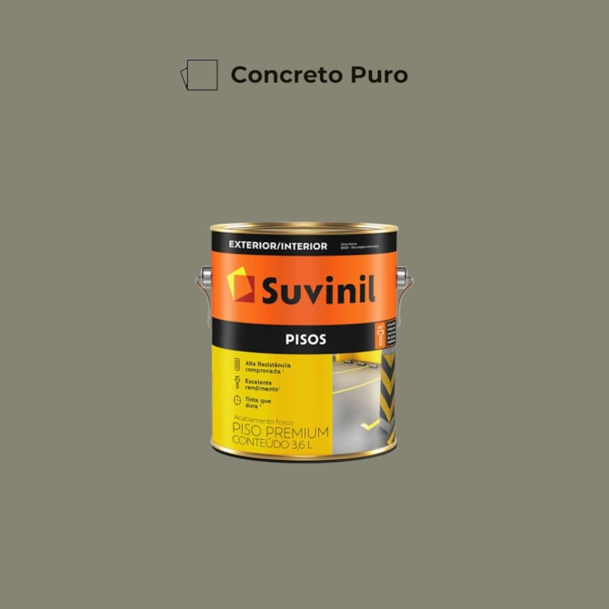 Tinta Piso Concreto Puro 3,6L Suvinil