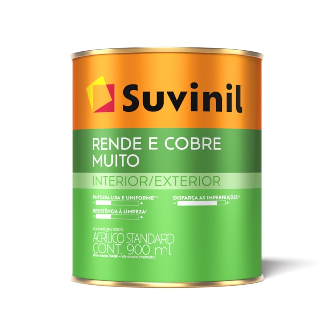 Tinta Rende & Cobre Muito Branco Neve 0,9L Suvinil