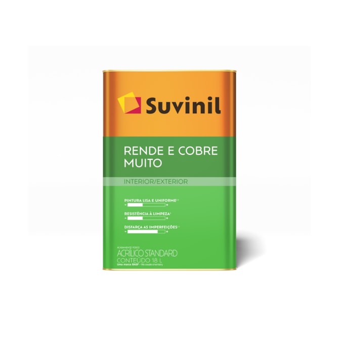 Tinta Rende & Cobre Muito Branco Neve 18L Suvinil 