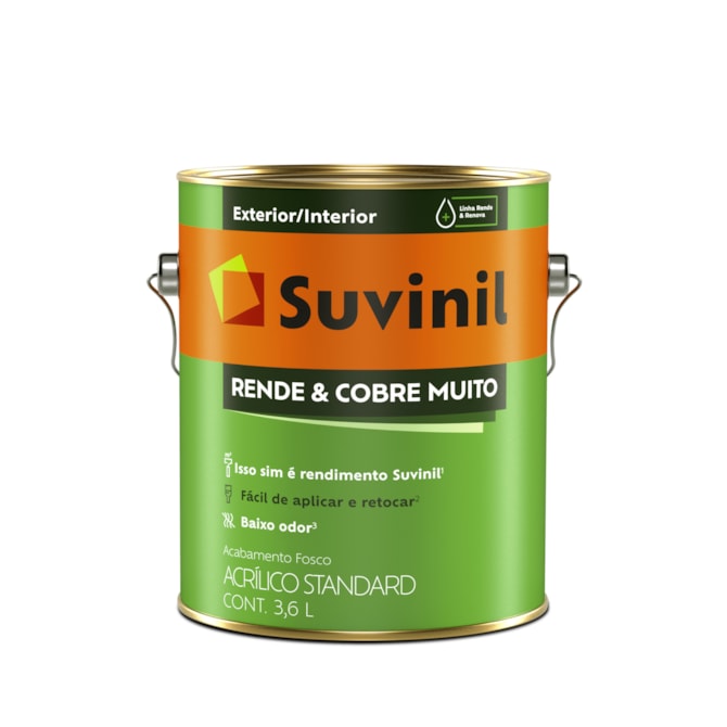 Tinta Rende & Cobre Muito Branco Neve 3,6L Suvinil