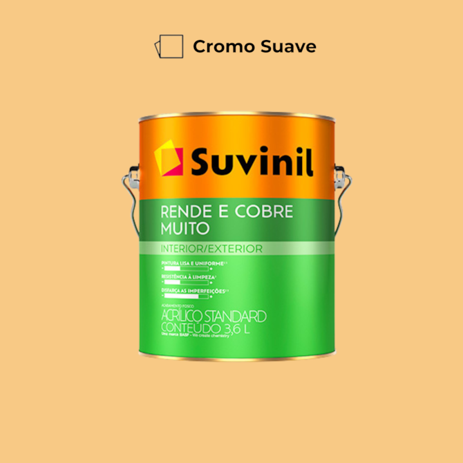 Tinta Rende & Cobre Muito Cromo Suave 3,6L Suvinil