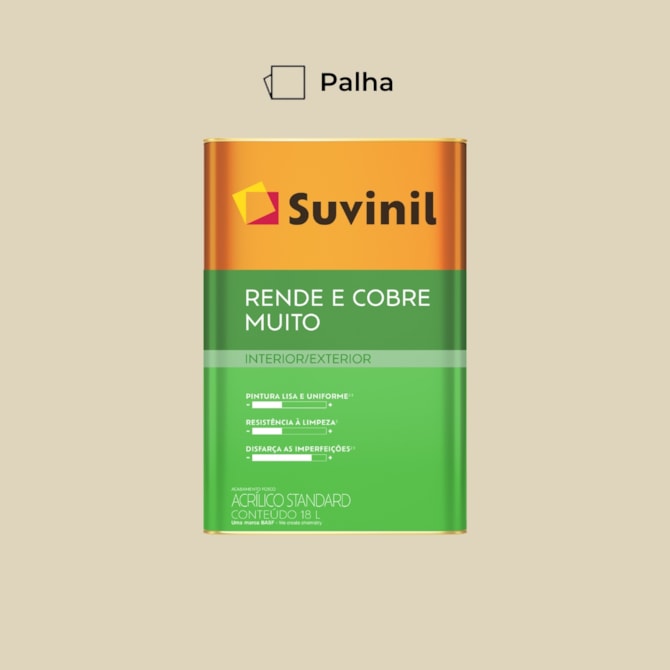 Tinta Rende & Cobre Muito Palha 18L Suvinil 