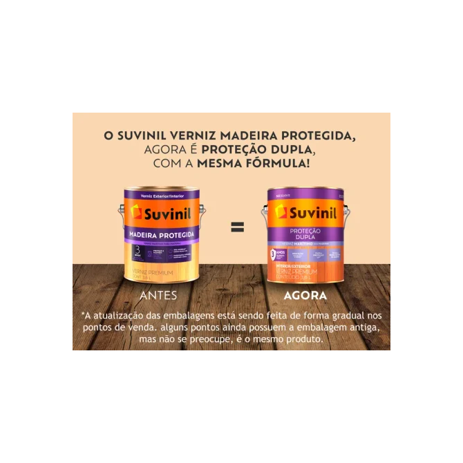 Verniz Proteção Dupla Natural Acetinado 0,9L Suvinil