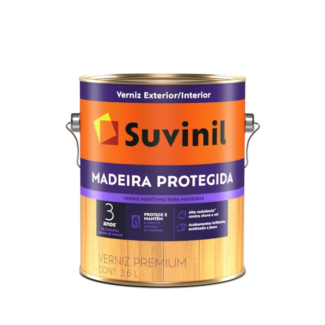 Verniz Proteção Dupla Natural Acetinado 3,6L Suvinil