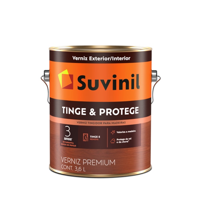 Verniz Proteção Dupla Tingidor Imbuia Brilhante 3,6L Suvinil