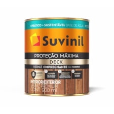 Verniz Proteção Máxima Deck Base Água Mogno Brilhante 0,9L Suvinil