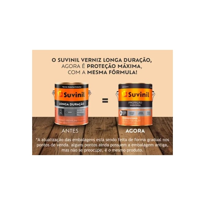 Verniz Proteção Máxima Natural Brilhante 0,9L Suvinil