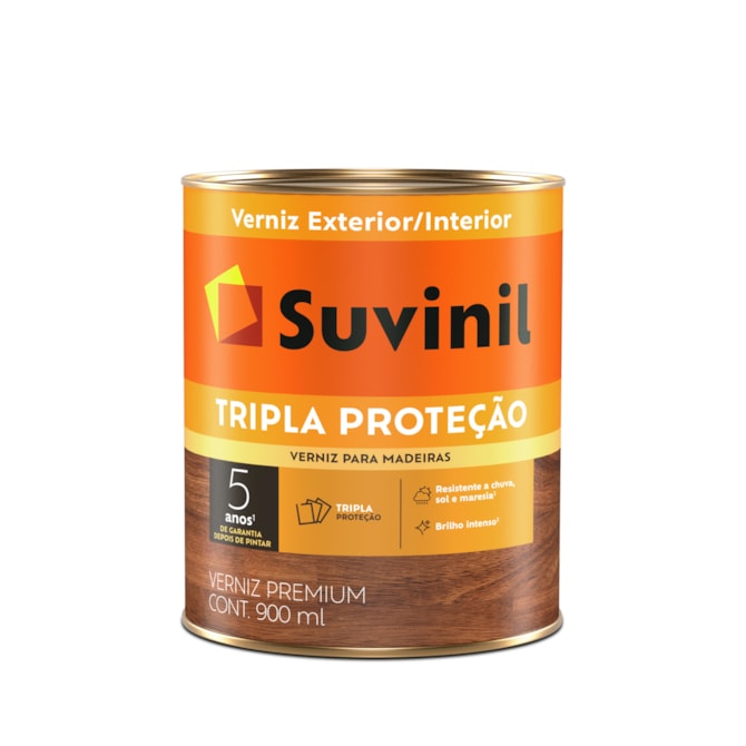 Verniz Proteção Tripla Mogno Brilhante Solv 0,9L Suvinil