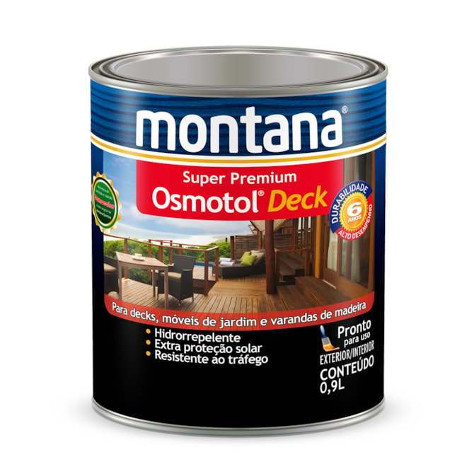 VERNIZ STAIN OSMOTOL DECK NATURAL SEMI BRILHO 0,9L MONTANA