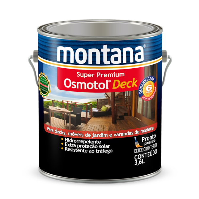 VERNIZ STAIN OSMOTOL DECK NATURAL SEMI BRILHO 3,6L MONTANA 