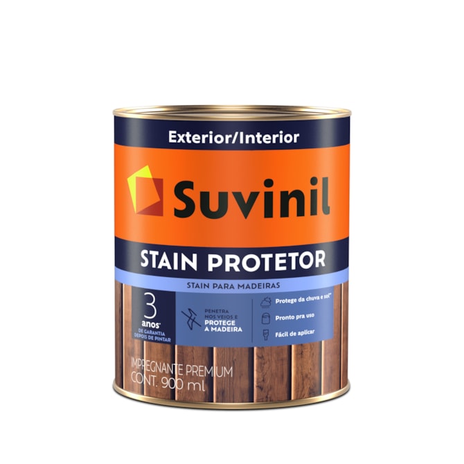 Verniz Stain Protetor Imbuia Acetinado 0,9L Suvinil